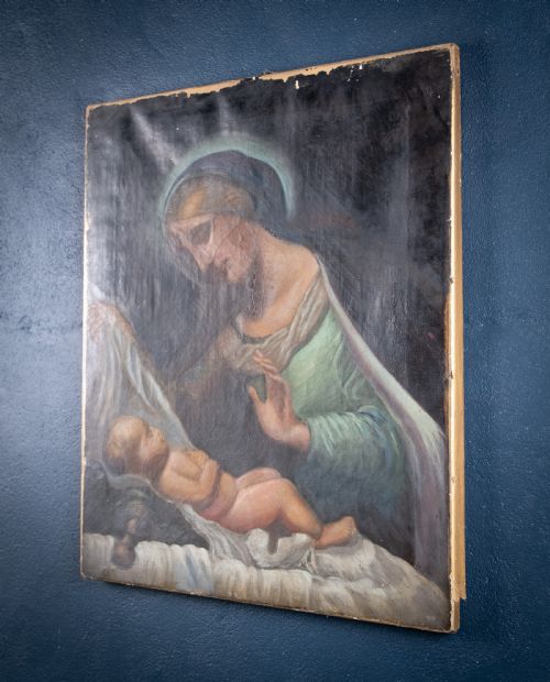 AFTER 'MADONNA DEL VELO' BY CARLO DOLCI OIL ON CANVAS - ADDITIONAL PHOTO 5