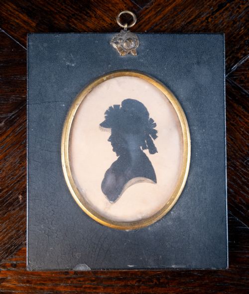 early 19th century silhouette lady in hat - CATEGORY: ANTIQUE MISCELLANEOUS - DATED 1800
