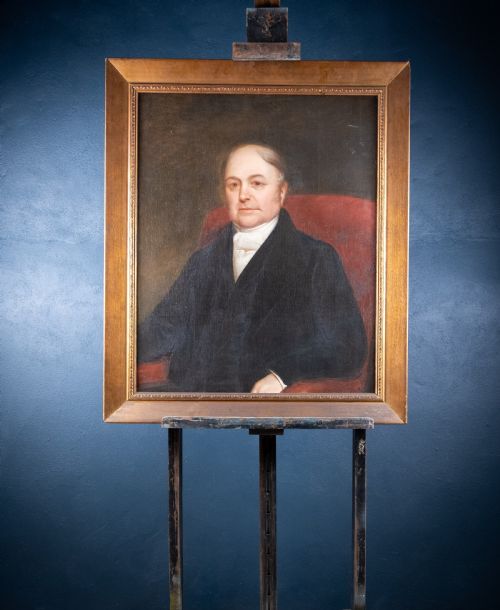 LARGE 19TH CENTURY PORTRAIT OF A GENTLEMAN ENGLISH SCHOOL OIL ON CANVAS - ADDITIONAL PHOTO 8