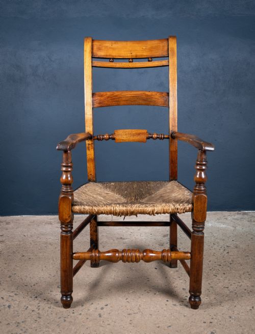 east anglian fruitwood ash 'button back' country chair - CATEGORY: ANTIQUE CHAIRS - DATED GEORGIAN