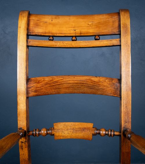 EAST ANGLIAN FRUITWOOD ASH 'BUTTON BACK' COUNTRY CHAIR - ADDITIONAL PHOTO 1
