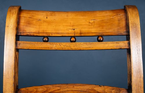 EAST ANGLIAN FRUITWOOD ASH 'BUTTON BACK' COUNTRY CHAIR - ADDITIONAL PHOTO 2