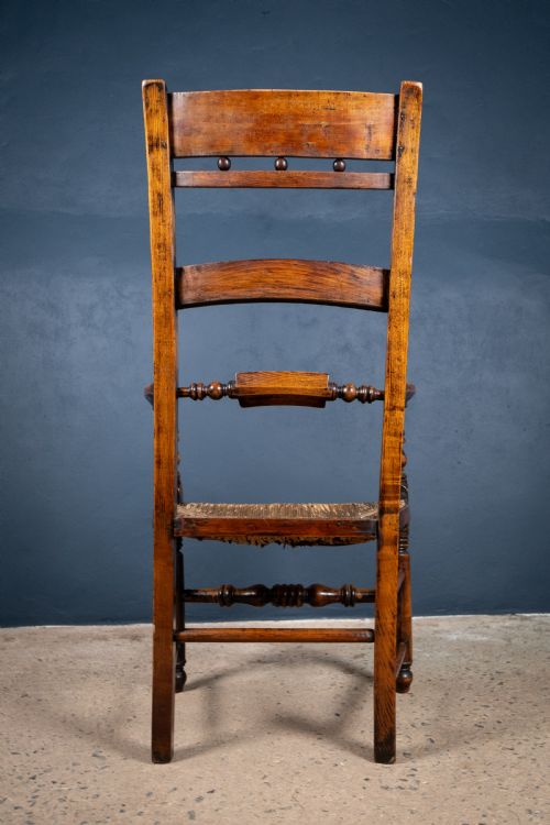 EAST ANGLIAN FRUITWOOD ASH 'BUTTON BACK' COUNTRY CHAIR - ADDITIONAL PHOTO 6