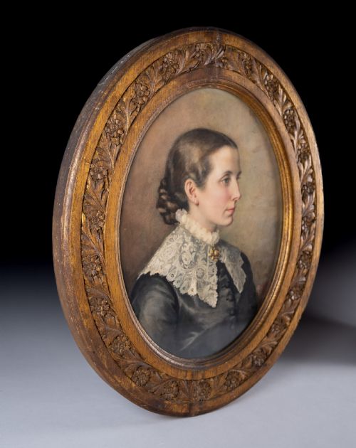 PAIR OF FINE 19TH CENTURY WATERCOLOUR PORTRAITS - ADDITIONAL PHOTO 7