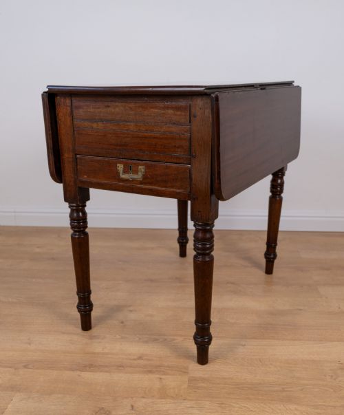 REGENCY MAHOGANY METAMORPHIC CAMPAIGN DESK DINING DRESSING TABLE - ADDITIONAL PHOTO 3