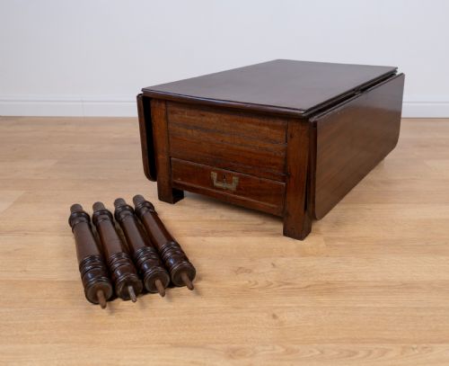 REGENCY MAHOGANY METAMORPHIC CAMPAIGN DESK DINING DRESSING TABLE - ADDITIONAL PHOTO 4