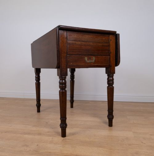 REGENCY MAHOGANY METAMORPHIC CAMPAIGN DESK DINING DRESSING TABLE - ADDITIONAL PHOTO 7
