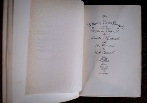 1892 THE BALLAD OF BEAU BROCADE OTHER POEMS BY AUSTIN DOBSON BOOK - ADDITIONAL PHOTO 6