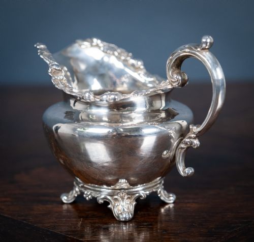 STERLING SILVER JUG BY JOHN ANGELL GEORGE ANGELL LONDON 1844 - ADDITIONAL PHOTO 2