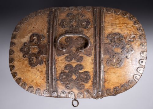 18TH CENTURY SWEDISH BENTWOOD PINE IRON STRONG BOX - ADDITIONAL PHOTO 14
