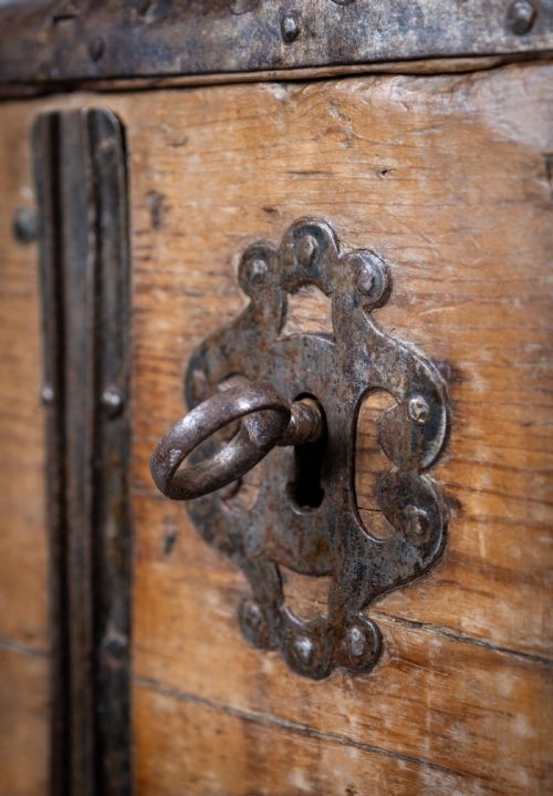 18TH CENTURY SWEDISH BENTWOOD PINE IRON STRONG BOX - ADDITIONAL PHOTO 20