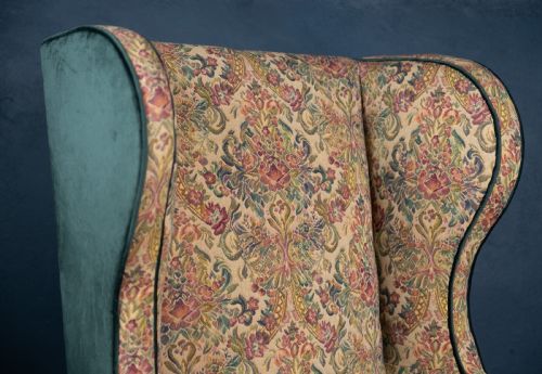 GEORGE II CARVED WALNUT WINGBACK ARMCHAIR C1750 - ADDITIONAL PHOTO 5