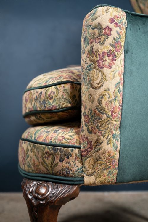 GEORGE II CARVED WALNUT WINGBACK ARMCHAIR C1750 - ADDITIONAL PHOTO 17