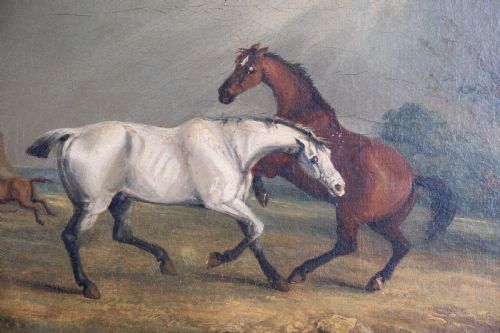 CIRCLE OF SAMUEL ALKEN BRITISH 17841825 HORSES IN PASTURE SIGNED 'S ALKEN 1806' OIL ON CANVAS - ADDITIONAL PHOTO 8