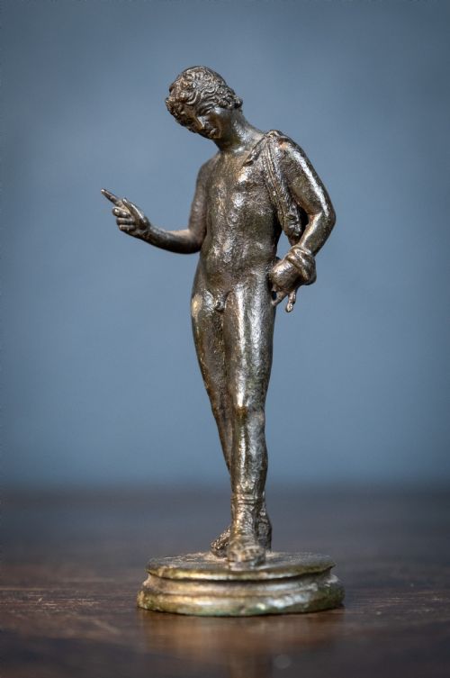 19th century grand tour narcissus bronze - CATEGORY: ANTIQUE METAL - DATED 19TH CENTURY