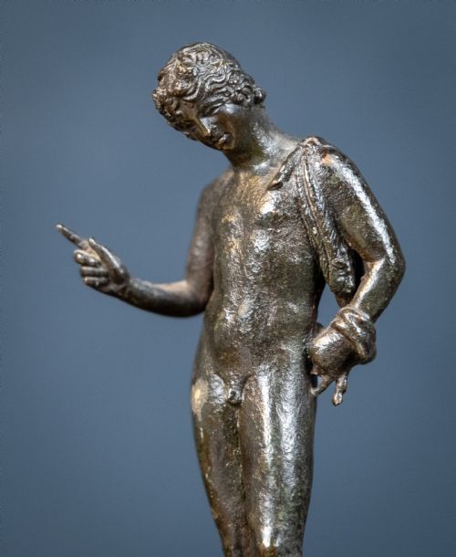 19TH CENTURY GRAND TOUR NARCISSUS BRONZE - ADDITIONAL PHOTO 1