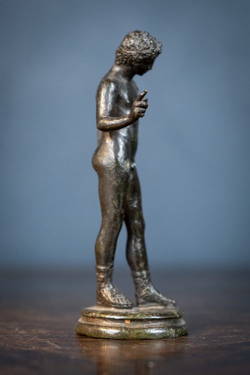 19TH CENTURY GRAND TOUR NARCISSUS BRONZE - ADDITIONAL PHOTO 2