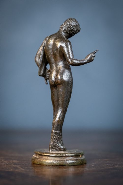 19TH CENTURY GRAND TOUR NARCISSUS BRONZE - ADDITIONAL PHOTO 4