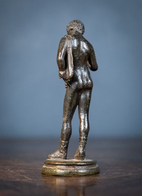 19TH CENTURY GRAND TOUR NARCISSUS BRONZE - ADDITIONAL PHOTO 5