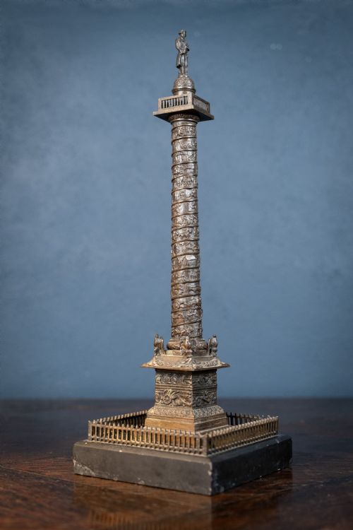 grand tour bronze model of colonne vendome vendome column c1860 - CATEGORY: ANTIQUE METAL - DATED 19TH CENTURY