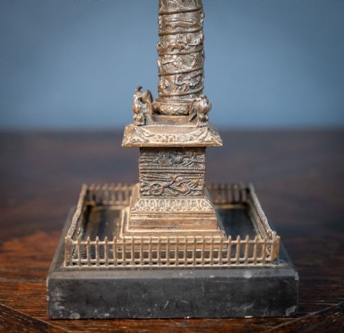 GRAND TOUR BRONZE MODEL OF COLONNE VENDOME VENDOME COLUMN C1860 - ADDITIONAL PHOTO 2