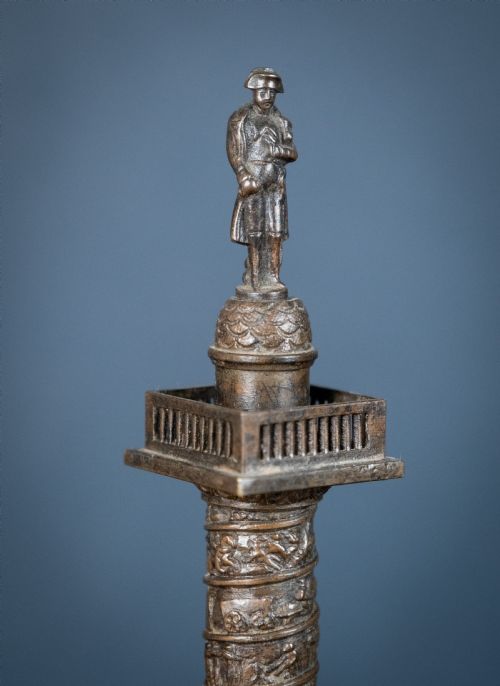 GRAND TOUR BRONZE MODEL OF COLONNE VENDOME VENDOME COLUMN C1860 - ADDITIONAL PHOTO 3