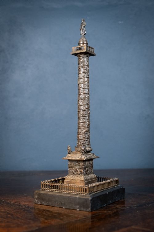 GRAND TOUR BRONZE MODEL OF COLONNE VENDOME VENDOME COLUMN C1860 - ADDITIONAL PHOTO 8