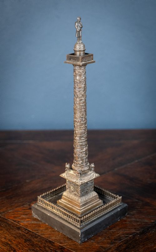 GRAND TOUR BRONZE MODEL OF COLONNE VENDOME VENDOME COLUMN C1860 - ADDITIONAL PHOTO 10