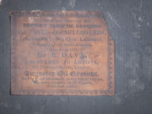 EARLY 19TH CENTURY OIL ON BOARD A FRACUS OUTSIDE CHAPEL - ADDITIONAL PHOTO 11