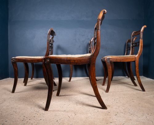SIX REGENCY MAHOGANY CANED DINING CHAIRS IN THE MANNER OF GILLOWS - ADDITIONAL PHOTO 14