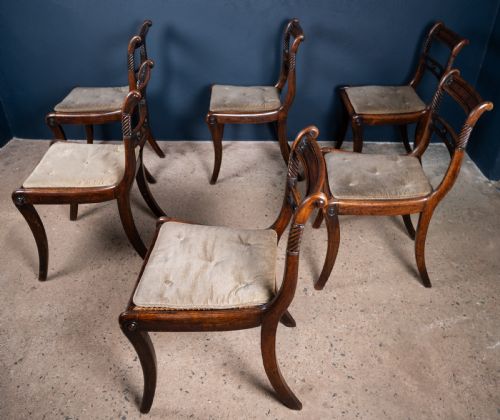 SIX REGENCY MAHOGANY CANED DINING CHAIRS IN THE MANNER OF GILLOWS - ADDITIONAL PHOTO 15