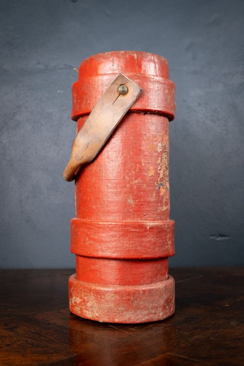 RED ROYAL COAT OF ARMS ARTILLERY SHELL CASE STICK STAND C1900 - ADDITIONAL PHOTO 4