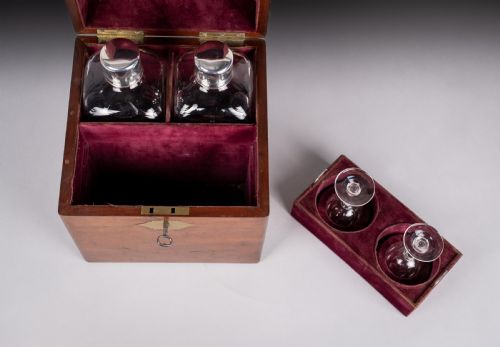 JOSEPH ANGELL I GEORGIAN STERLING SILVER DECANTER GLASS SET 1827 - ADDITIONAL PHOTO 7