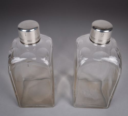 JOSEPH ANGELL I GEORGIAN STERLING SILVER DECANTER GLASS SET 1827 - ADDITIONAL PHOTO 11