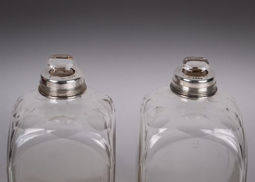 JOSEPH ANGELL I GEORGIAN STERLING SILVER DECANTER GLASS SET 1827 - ADDITIONAL PHOTO 18