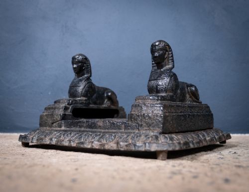cast iron egyptian revival sphinx boot scraper by archibald kenrick sons c1820 - CATEGORY: ANTIQUE MISCELLANEOUS - DATED REGENCY