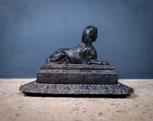 CAST IRON EGYPTIAN REVIVAL SPHINX BOOT SCRAPER BY ARCHIBALD KENRICK SONS C1820 - ADDITIONAL PHOTO 4