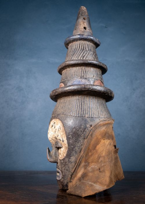 EARLY 20TH CENTURY YAKA INITIATION MASK D R CONGO - ADDITIONAL PHOTO 6