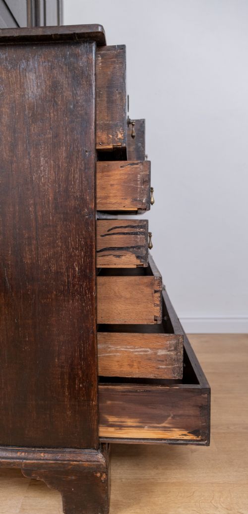 GEORGIAN OAK BOOKCASE CUPBOARD C1800 - ADDITIONAL PHOTO 4