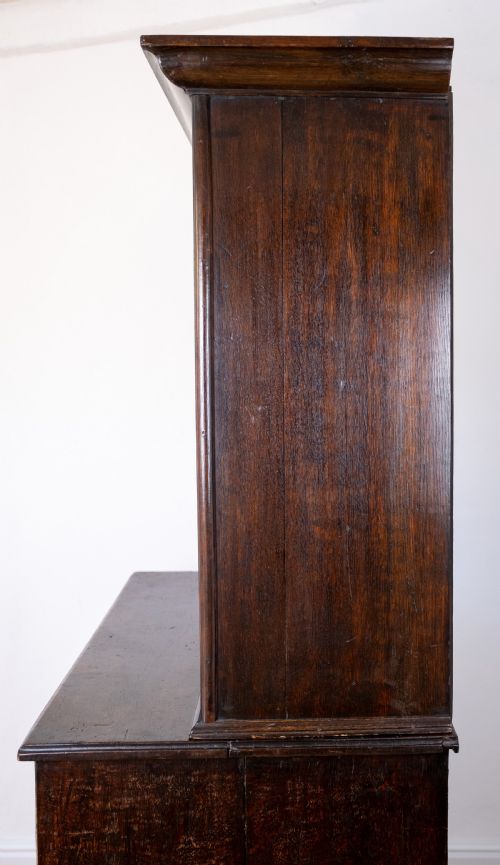 GEORGIAN OAK BOOKCASE CUPBOARD C1800 - ADDITIONAL PHOTO 7