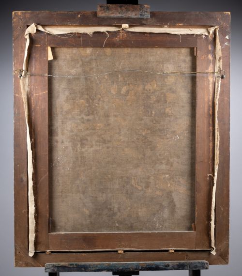 LARGE 19TH CENTURY PORTRAIT OF A LADY OIL ON CANVAS - ADDITIONAL PHOTO 7