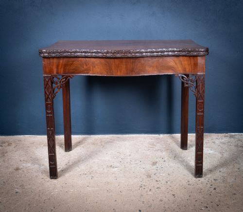 19TH CENTURY MAHOGANY CHINESE CHIPPENDALE STYLE CARD TABLE - ADDITIONAL PHOTO 1