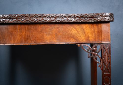 19TH CENTURY MAHOGANY CHINESE CHIPPENDALE STYLE CARD TABLE - ADDITIONAL PHOTO 5