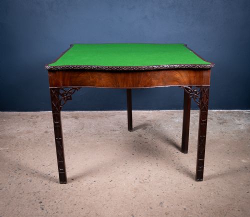 19TH CENTURY MAHOGANY CHINESE CHIPPENDALE STYLE CARD TABLE - ADDITIONAL PHOTO 8