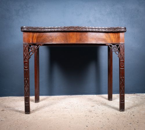 19TH CENTURY MAHOGANY CHINESE CHIPPENDALE STYLE CARD TABLE - ADDITIONAL PHOTO 9