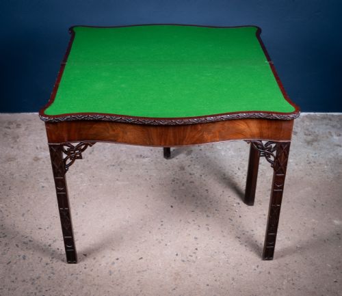 19TH CENTURY MAHOGANY CHINESE CHIPPENDALE STYLE CARD TABLE - ADDITIONAL PHOTO 11