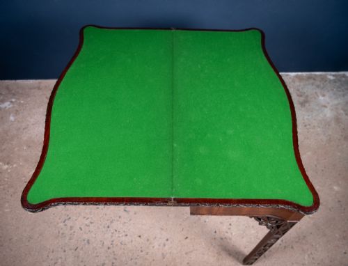 19TH CENTURY MAHOGANY CHINESE CHIPPENDALE STYLE CARD TABLE - ADDITIONAL PHOTO 12