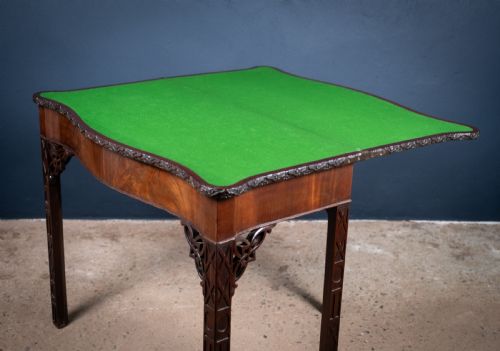 19TH CENTURY MAHOGANY CHINESE CHIPPENDALE STYLE CARD TABLE - ADDITIONAL PHOTO 13