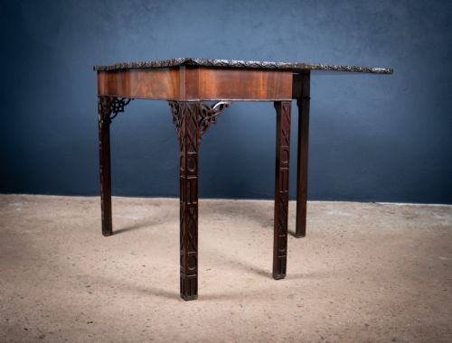 19TH CENTURY MAHOGANY CHINESE CHIPPENDALE STYLE CARD TABLE - ADDITIONAL PHOTO 14