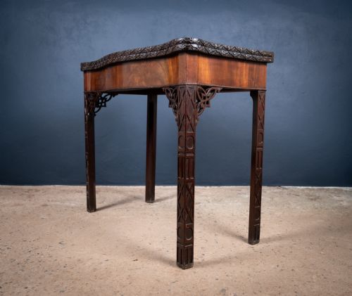 19TH CENTURY MAHOGANY CHINESE CHIPPENDALE STYLE CARD TABLE - ADDITIONAL PHOTO 15